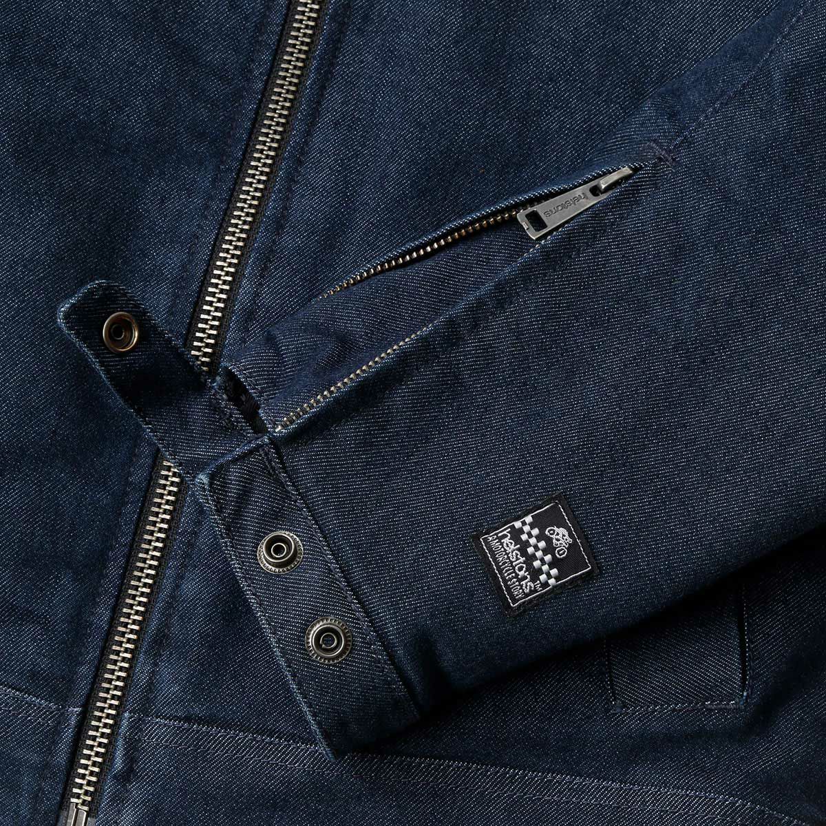 helstons｜メカニック デニム ジャケット｜ファブリック｜ブルー