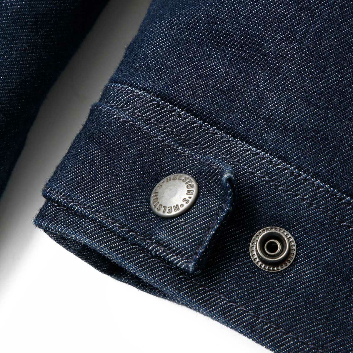 helstons｜メカニック デニム ジャケット｜ファブリック｜ブルー