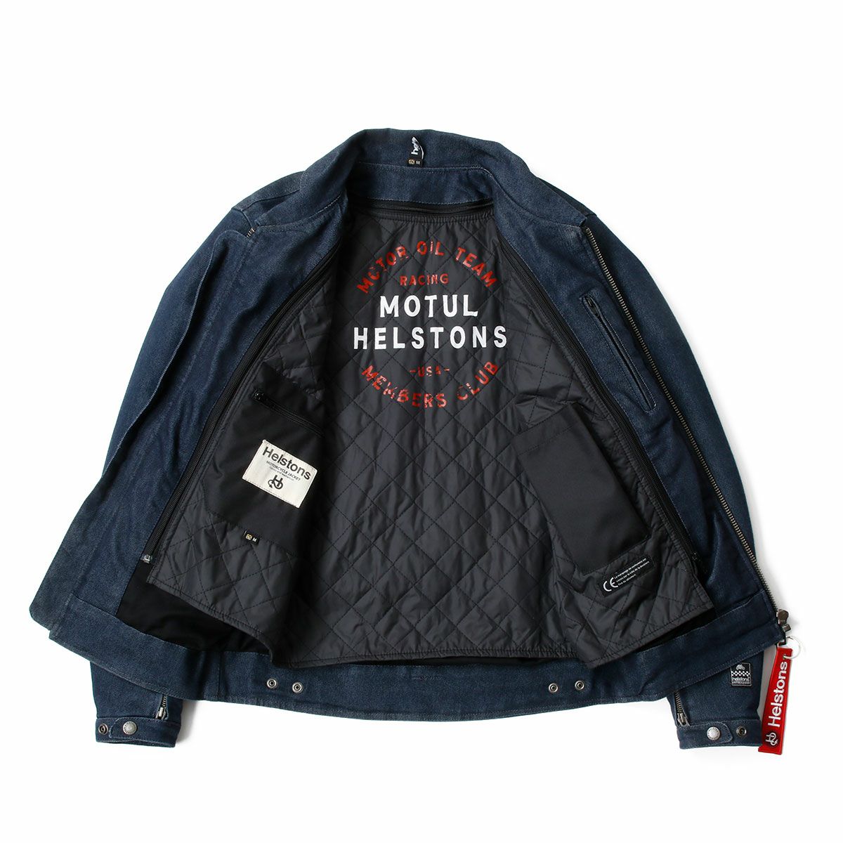 helstons｜メカニック デニム ジャケット｜ファブリック｜ブルー