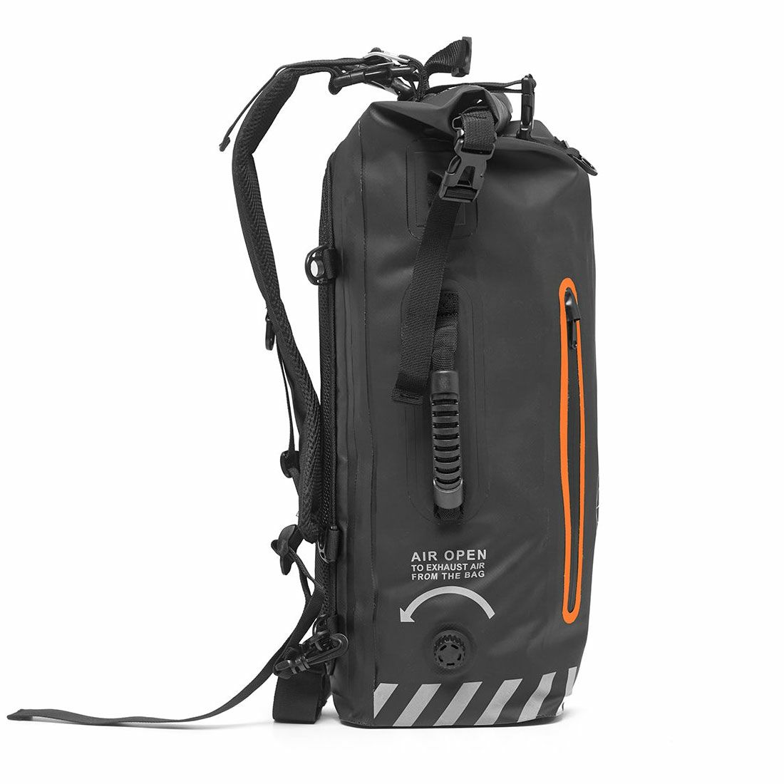 Fuel Motorcycles｜エクスペディション バックパック｜ブラック×オレンジ