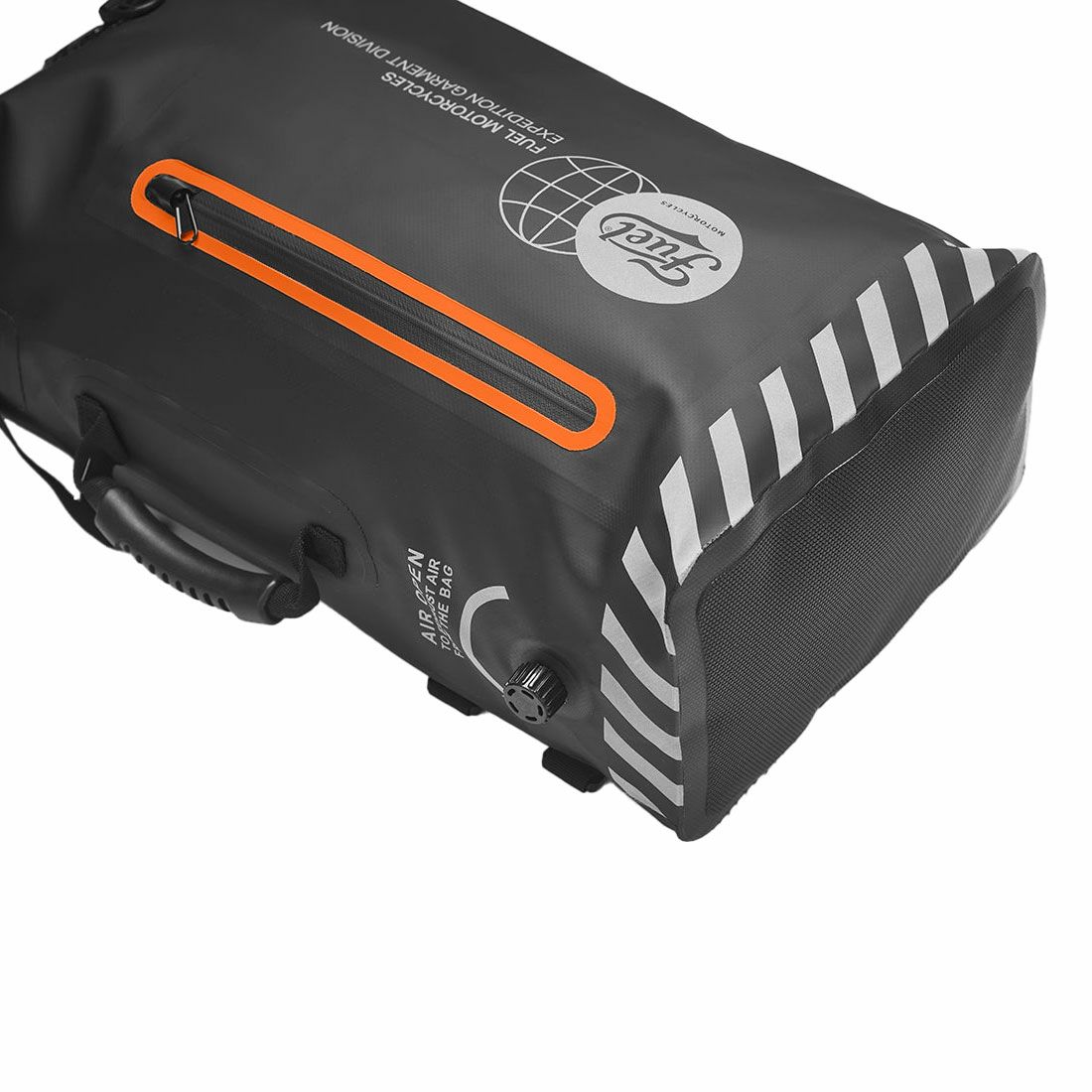 Fuel Motorcycles｜エクスペディション バックパック｜ブラック×オレンジ