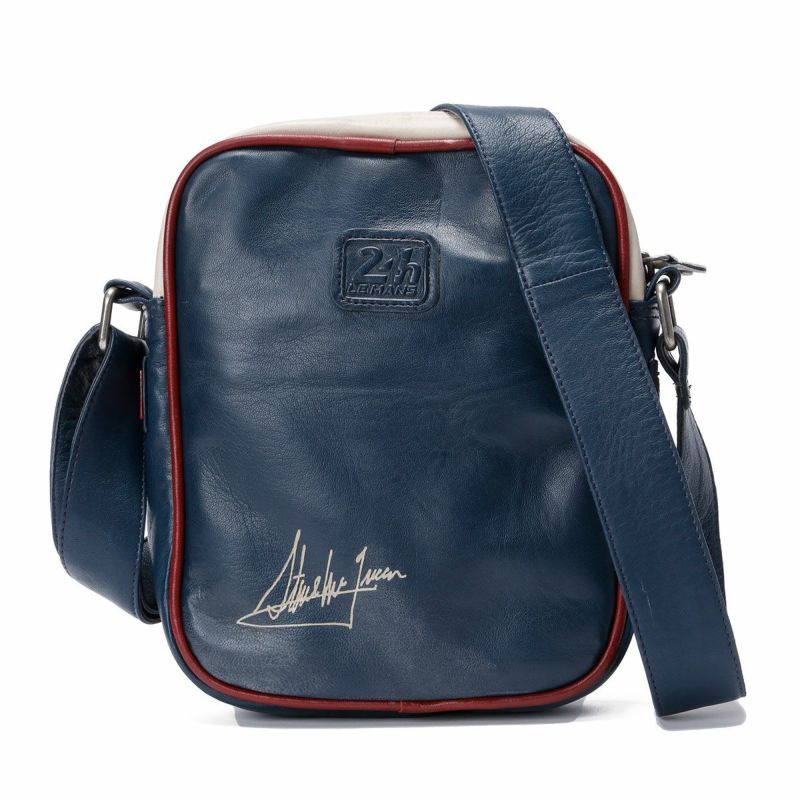 CLASSIC LEGEND MOTORS｜スティーブ・マックィーン WILSON レザー サコッシュバッグ｜ショルダーバッグ｜ロイヤルブルー
