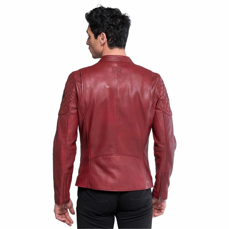 DKNY ワインレッド レザージャケット スティーブ・マックィーン Lenny3 レザー ジャケット