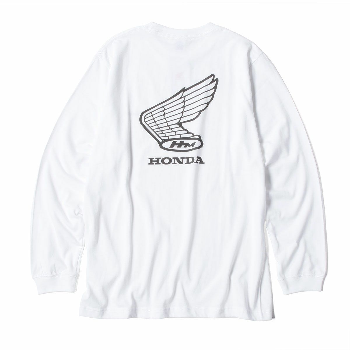 ONWORKS｜HONDAレトロウイングマーク長袖Tシャツ｜ロングスリーブ｜ホワイト
