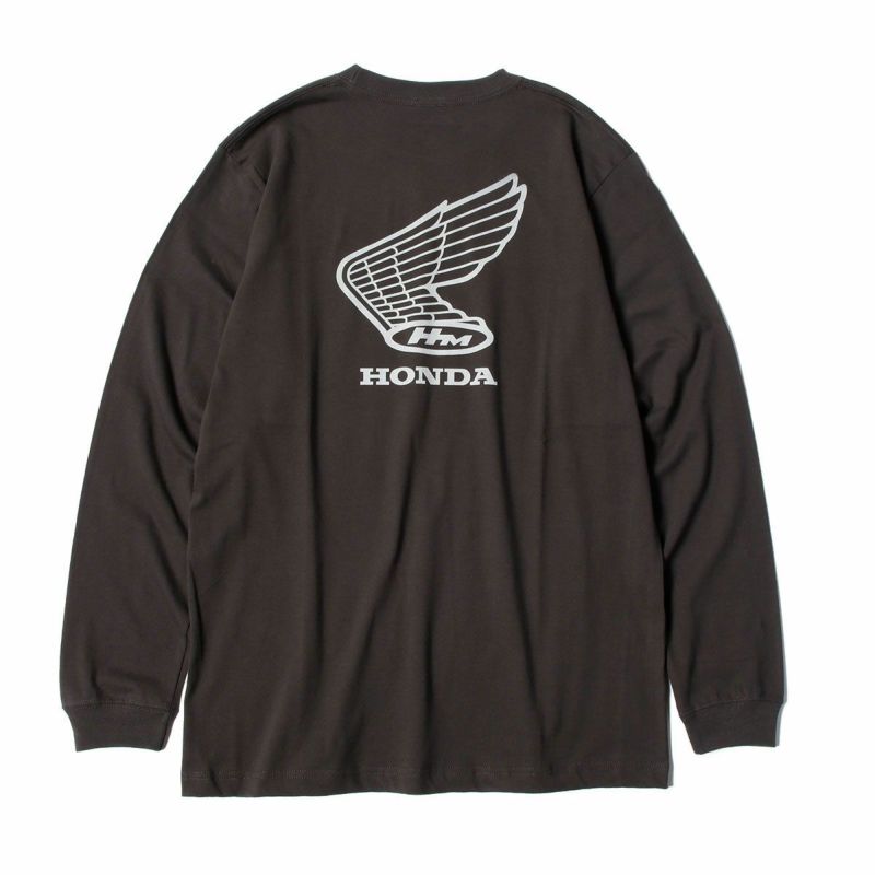ONWORKS｜HONDAレトロウイングマーク長袖Tシャツ｜ロングスリーブ｜スミクロ