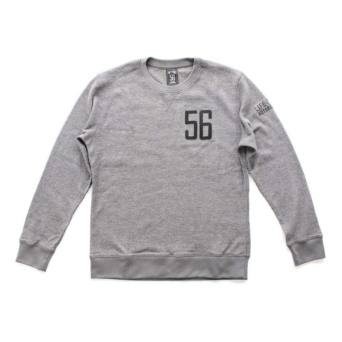 56design｜56 サーマル ワッフル｜ロングスリーブ｜グレー