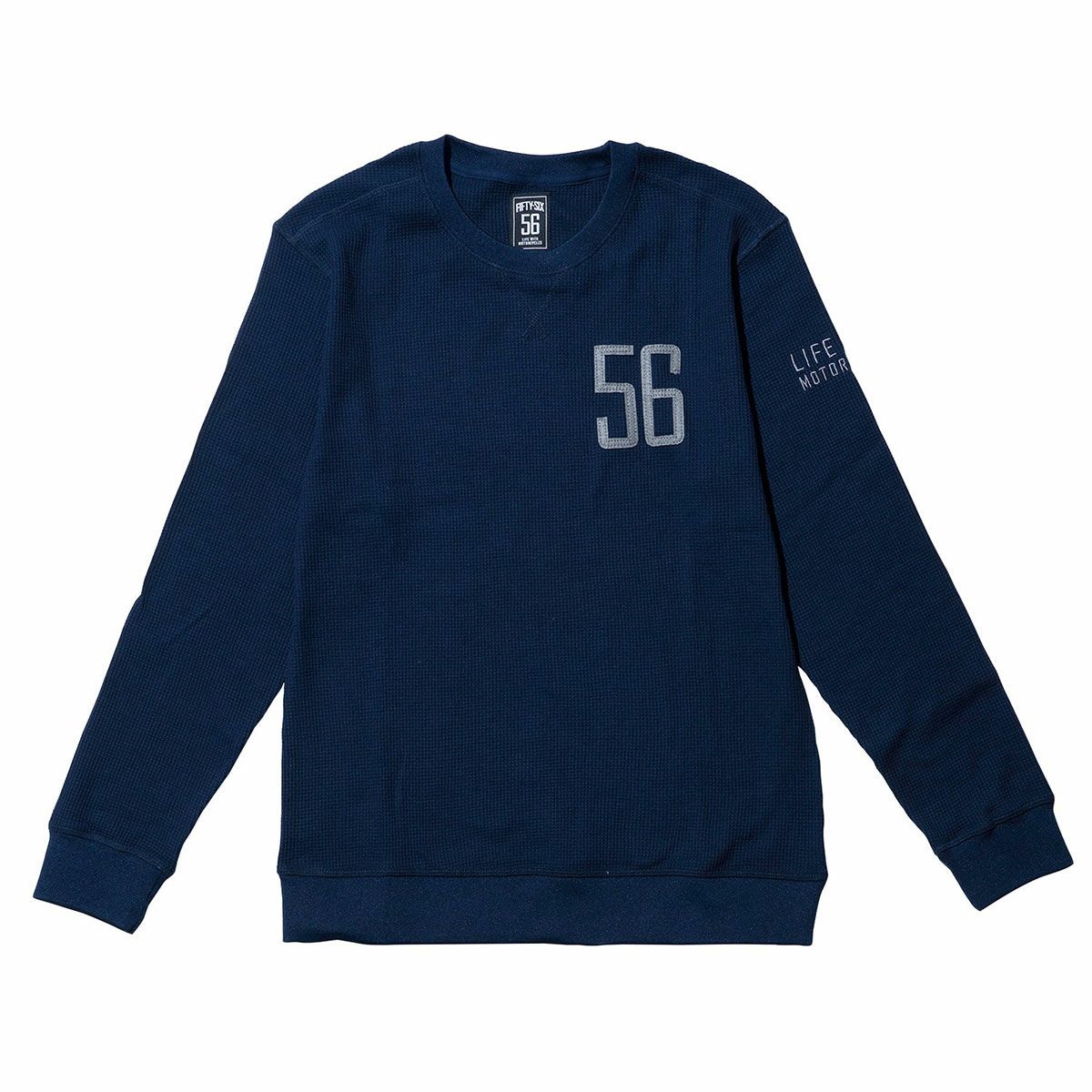 56design｜56 サーマル ワッフル｜ロングスリーブ｜ネイビー