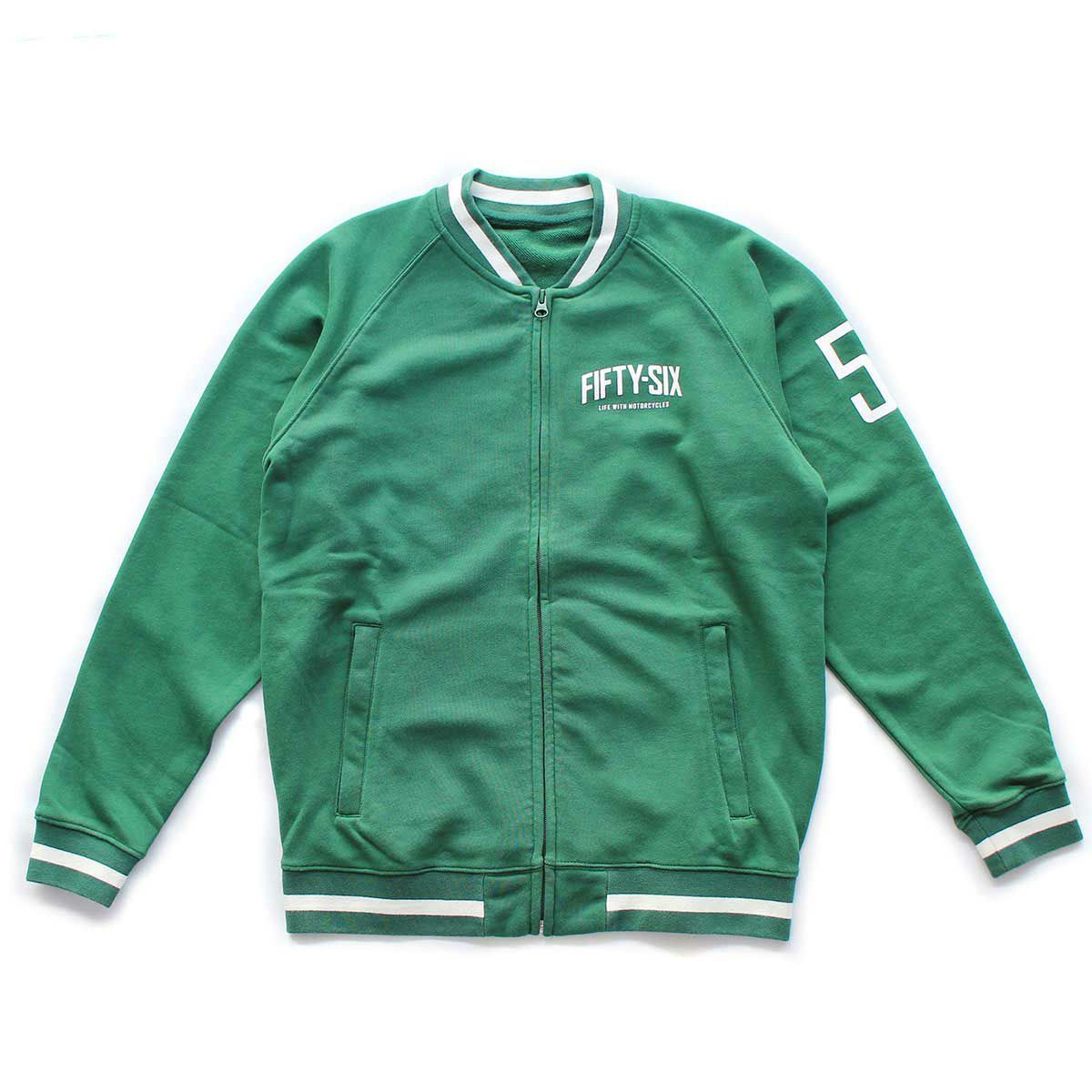 56design｜ジップ アップ スウェット｜グリーン