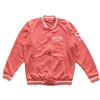 56design｜ジップ アップ スウェット｜コーラルピンク