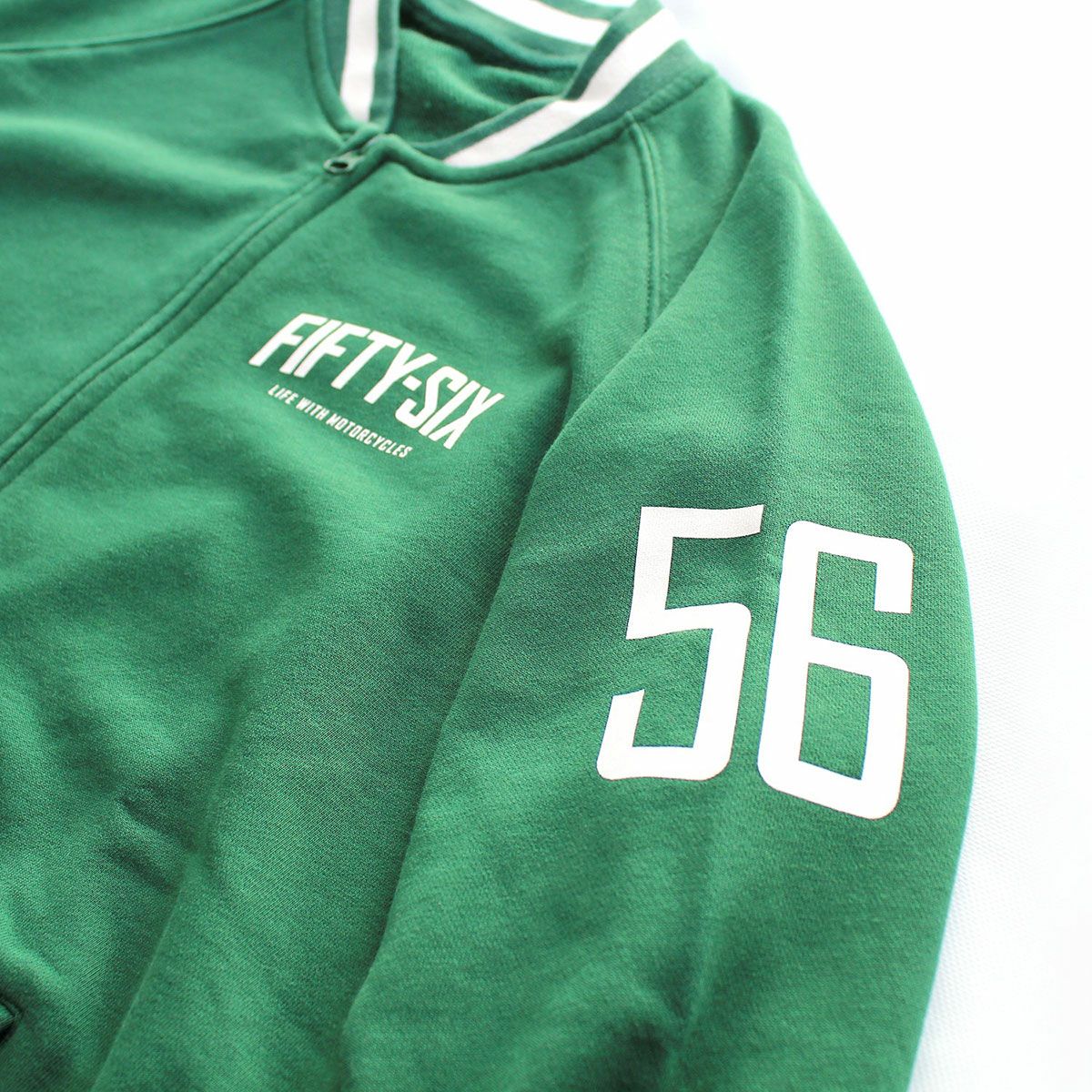 56design｜ジップ アップ スウェット｜グリーン