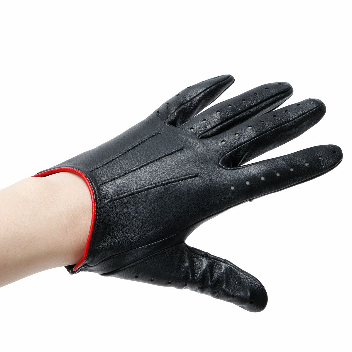 Alta Classe｜シープレザードライビンググローブ ロング タッチパネル対応｜ロング｜ブラック｜モデル着用