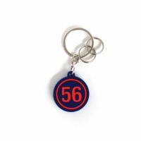 56design｜サークル ロゴ キーホルダー｜ネイビー×レッド