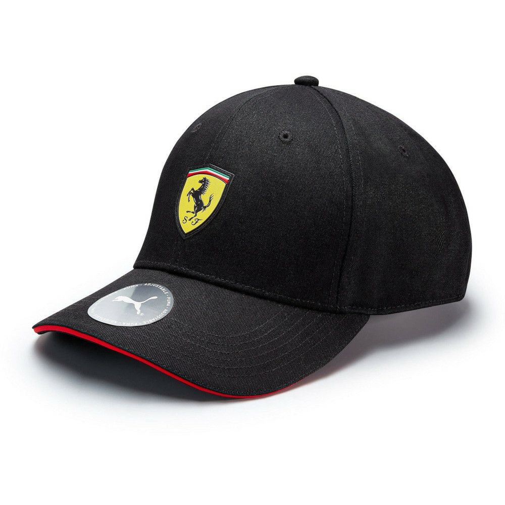 Ferrari｜スクーデリア フェラーリ スモール スクデット ロゴ クラシック ベースボール キャップ｜帽子｜ブラック