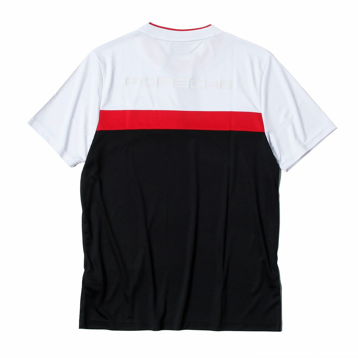 PORSCHE｜ポルシェ FW カラー ブロック Tシャツ｜ブラック