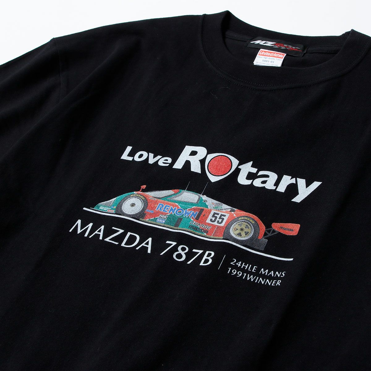 MZRacing｜LoveRotary マツダ787B イラストTシャツ｜ブラック