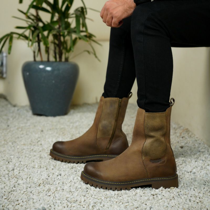 Trip Machine｜ブーツ チェルシー｜ブーツタイプ｜ダスティバンディット｜モデル着用