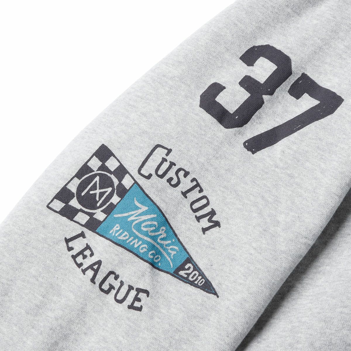 Maria Riding Company｜ユニバーシティ オブ ベロシティ フーディ｜グレー