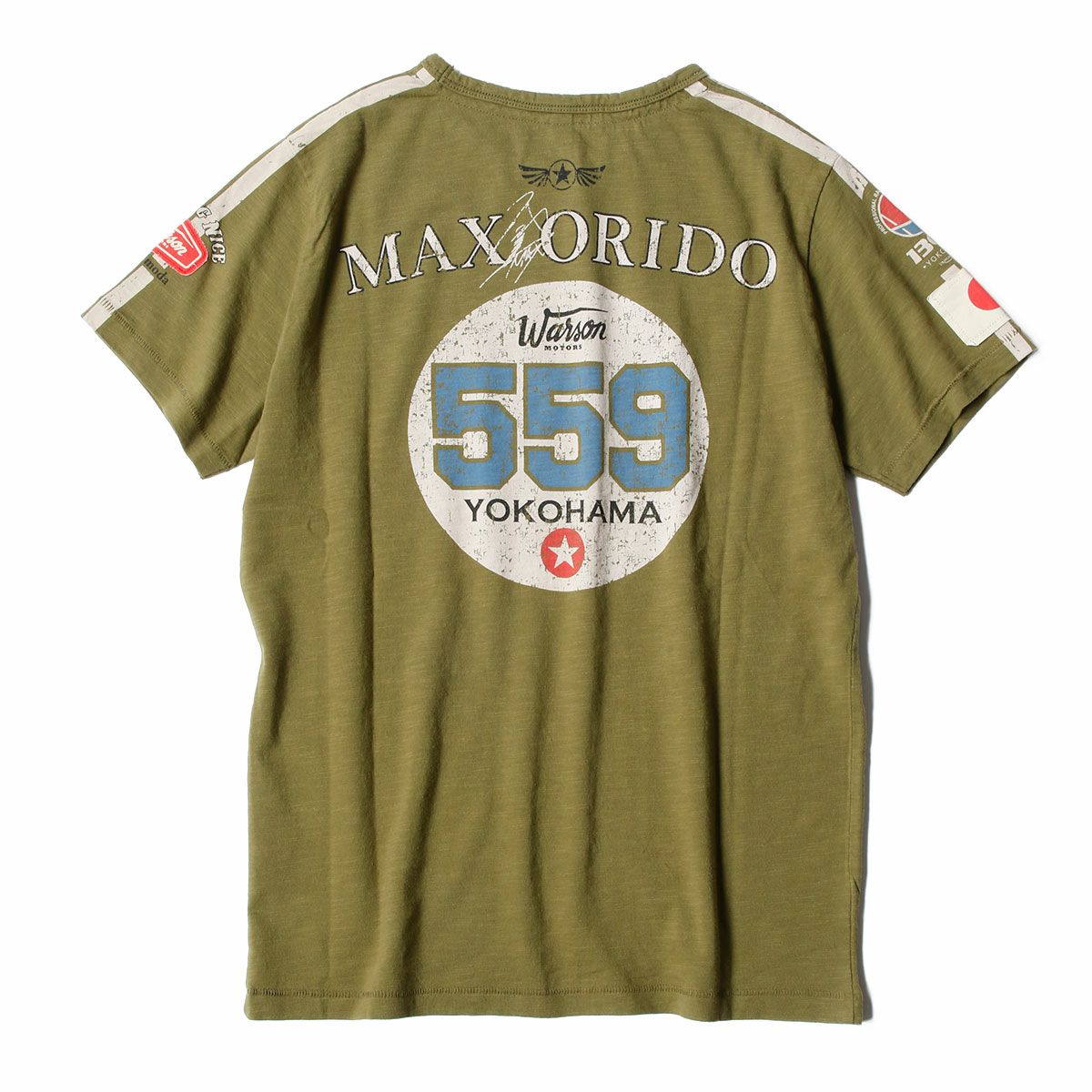 Warson Motors｜MAX ORIDO Tシャツ｜オリーブ