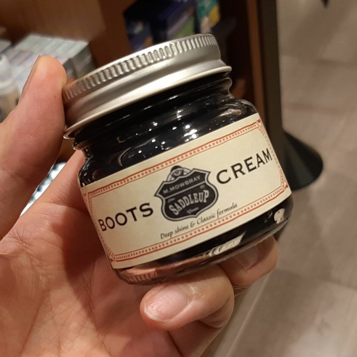M.MOWBRAY｜サドルアップ ブーツクリーム｜レザーケア｜エンジニアブラック
