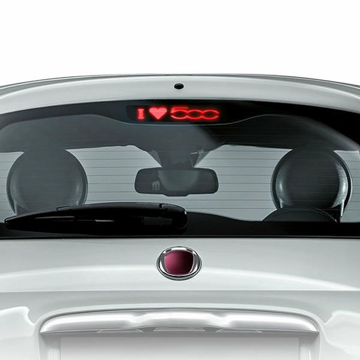 FIAT｜フィアット 500 ハイマウントブレーキランプ用 I LOVE 500ロゴステッカー｜