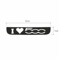 FIAT｜フィアット 500 ハイマウントブレーキランプ用 I LOVE 500ロゴステッカー｜