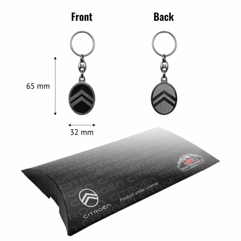 Citroen｜シトロエン NEW ロゴ キーリング｜キーホルダー｜ブラック