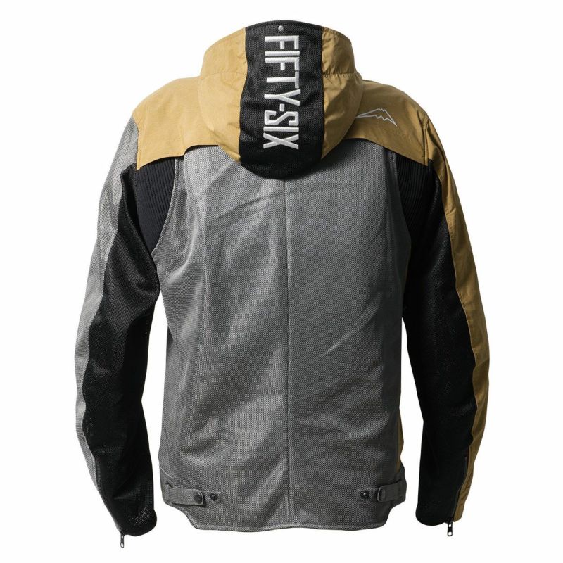 56design｜スラッシュ メッシュ ジャケット｜｜ブラウン×グレー