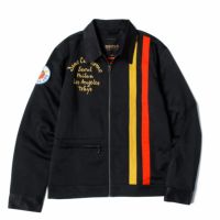 Deus Ex Machina｜チャイム レーシング ジャケット｜ファブリック｜ブラック