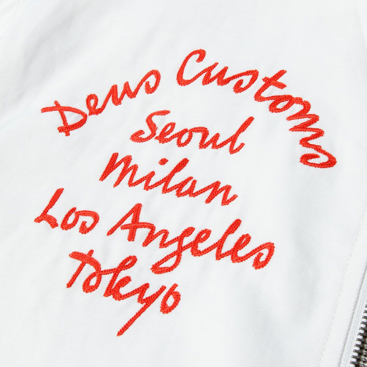 Deus Ex Machina｜チャイム レーシング ジャケット｜ファブリック｜ホワイト