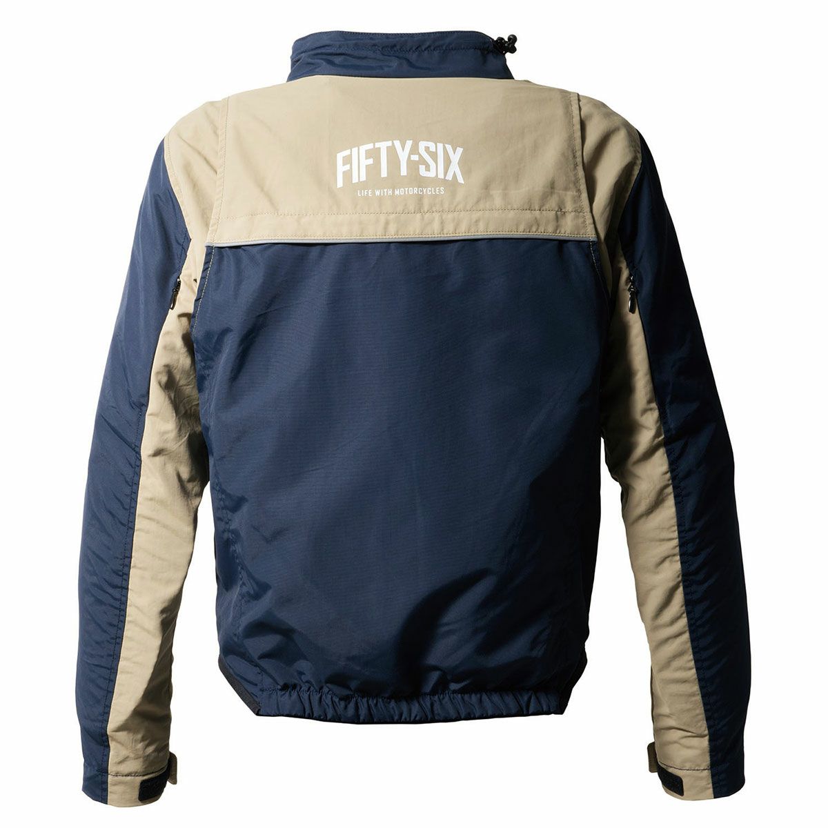 56design｜アーク ジップ ジャケット｜ファブリック｜ネイビー×ベージュ