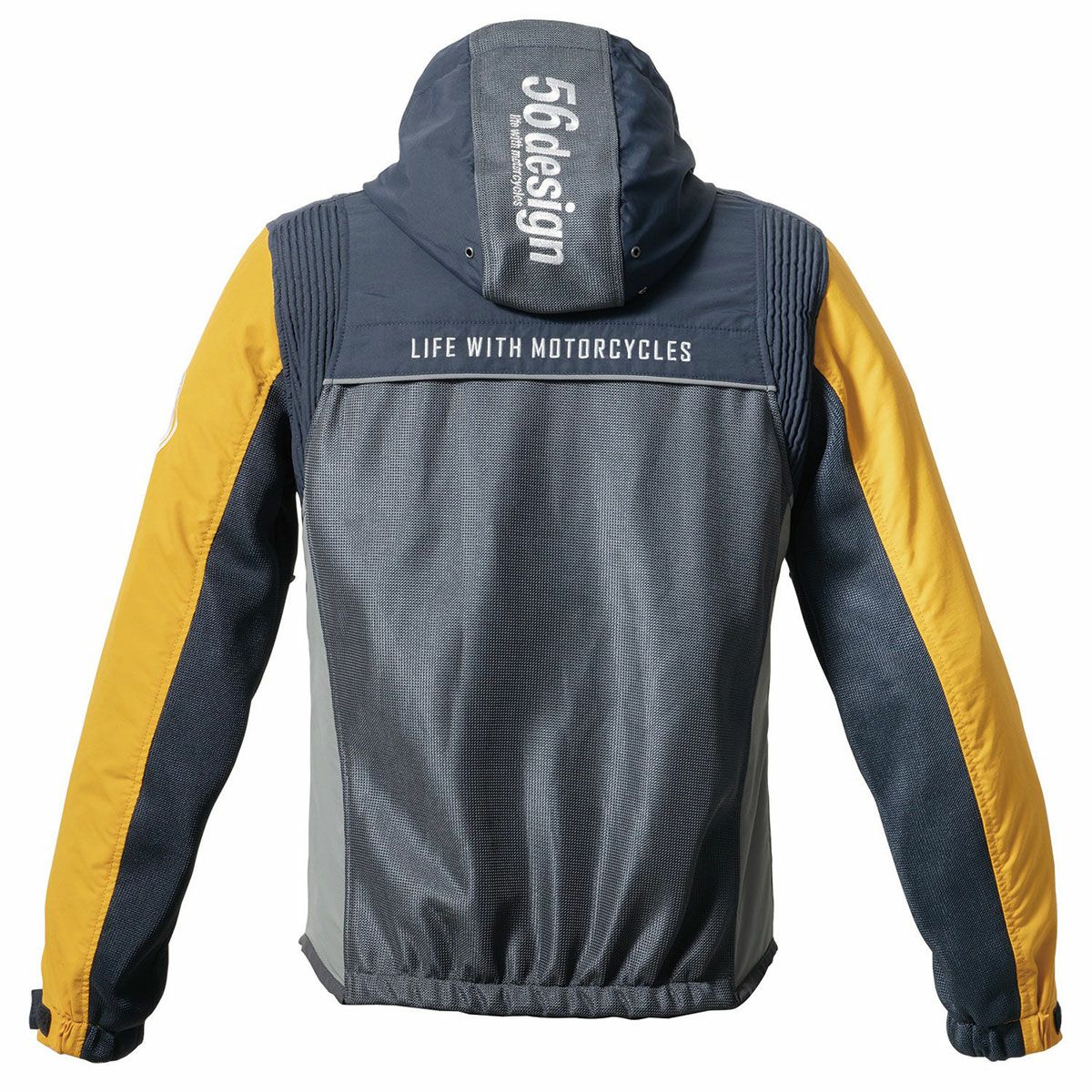 56design｜ハーフ メッシュ パーカー エヴォ 24｜メッシュ｜マスタード