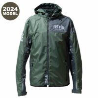 56design｜クォーター パーカー 24｜ファブリック｜チャコールグレー×グリーン