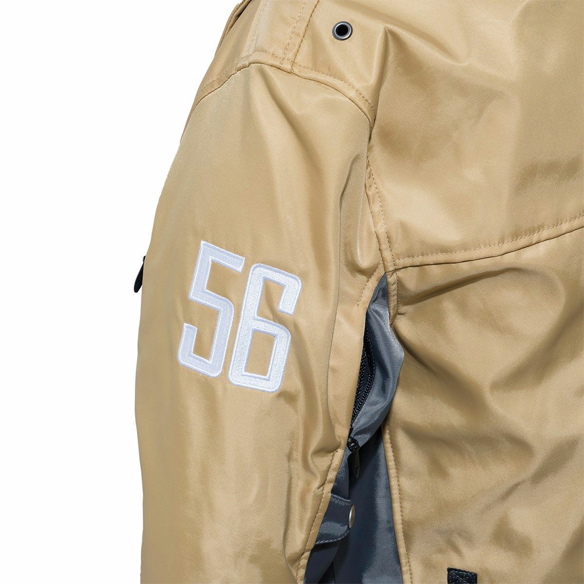 56design｜クォーター パーカー 24｜ファブリック｜チャコールグレー×サンドベージュ