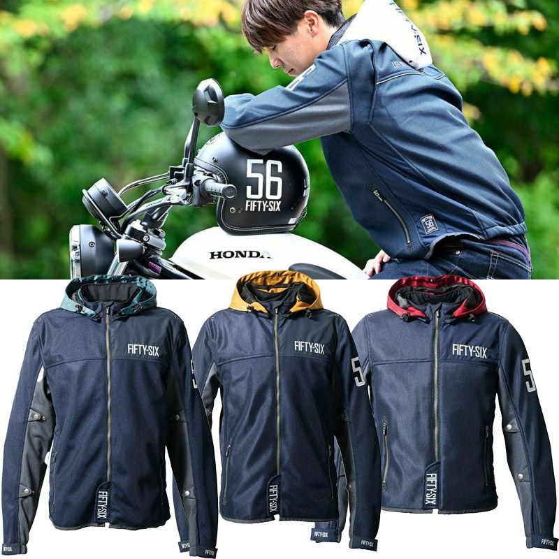 56design｜カラー フーディー メッシュ ジャケット 24｜メッシュ