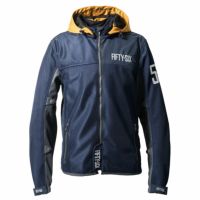 56design｜カラー フーディー メッシュ ジャケット 24｜メッシュ｜ネイビー×イエローオーカー