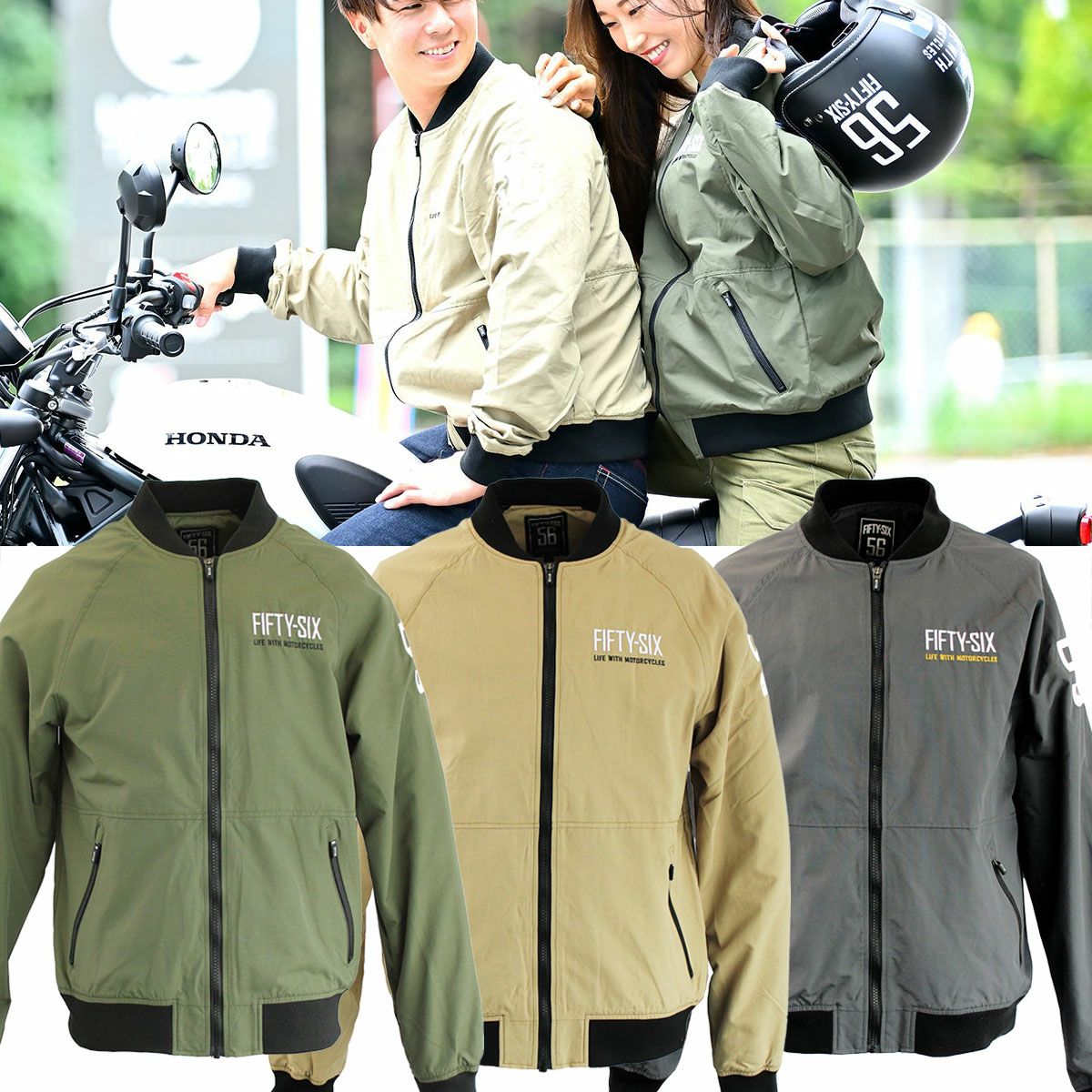 56design｜ライト ブルゾン アウター 24｜ファブリック