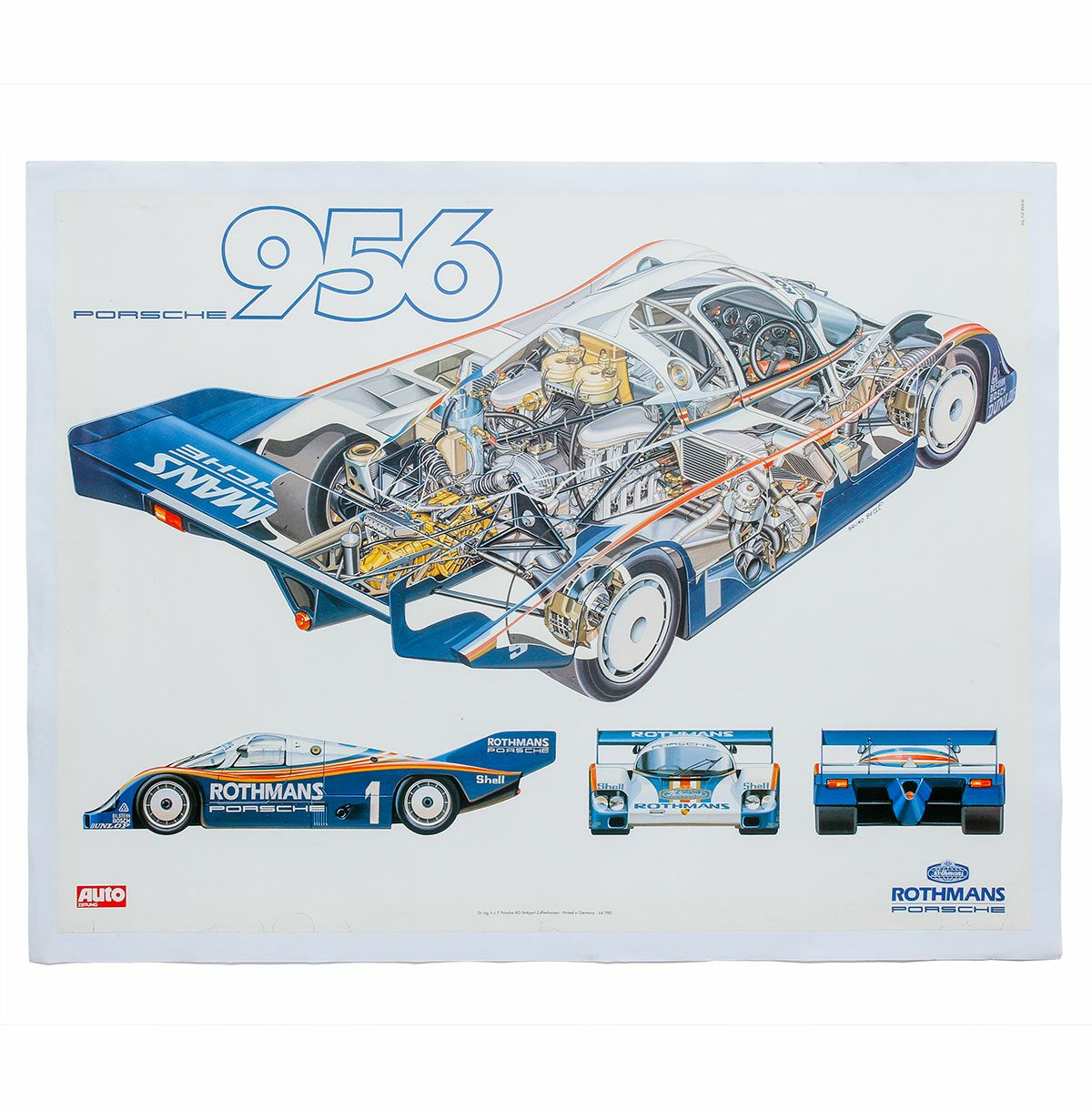 ONLY ONE LEGEND COLLECTION｜1982 ロスマンズ ポルシェ 956 ヴィンテージ ファクトリー ポスター｜ポスター