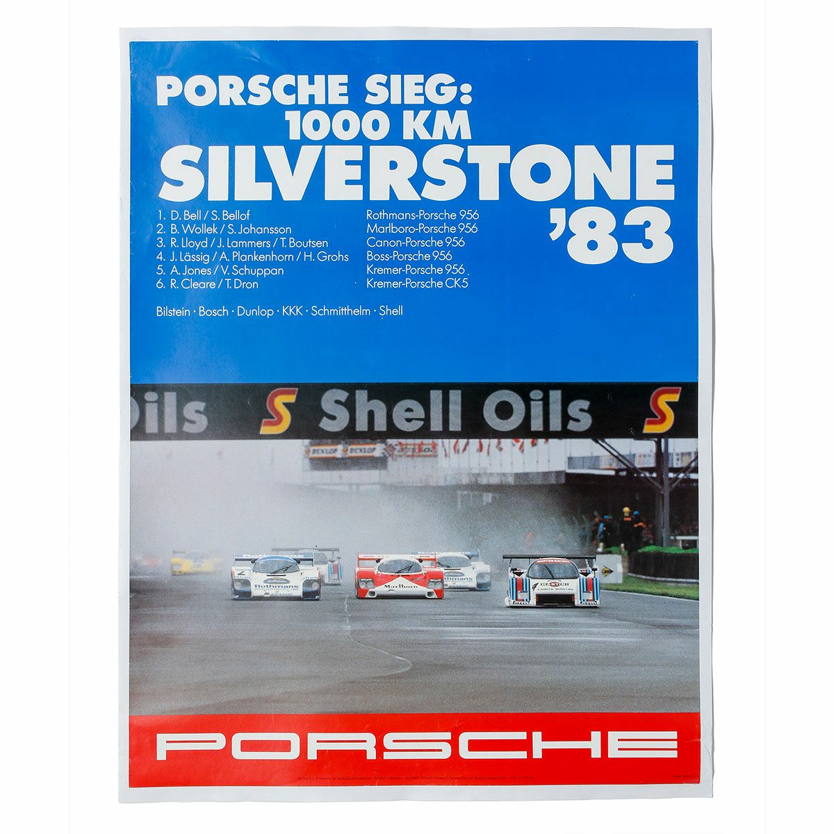 ONLY ONE LEGEND COLLECTION｜ポルシェ 1983 シルバーストーン 1000km セレブレーション ヴィンテージ ファクトリーポスター｜ポスター