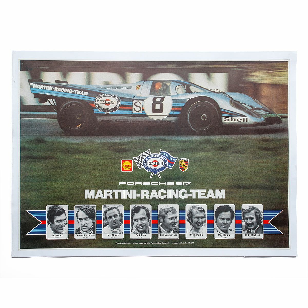 ONLY ONE LEGEND COLLECTION｜ポルシェ 917 マルティニ レーシング ヴィンテージ チーム ポスター｜