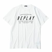 Replay｜カスタムガレージ プリント Ｔシャツ｜ホワイト