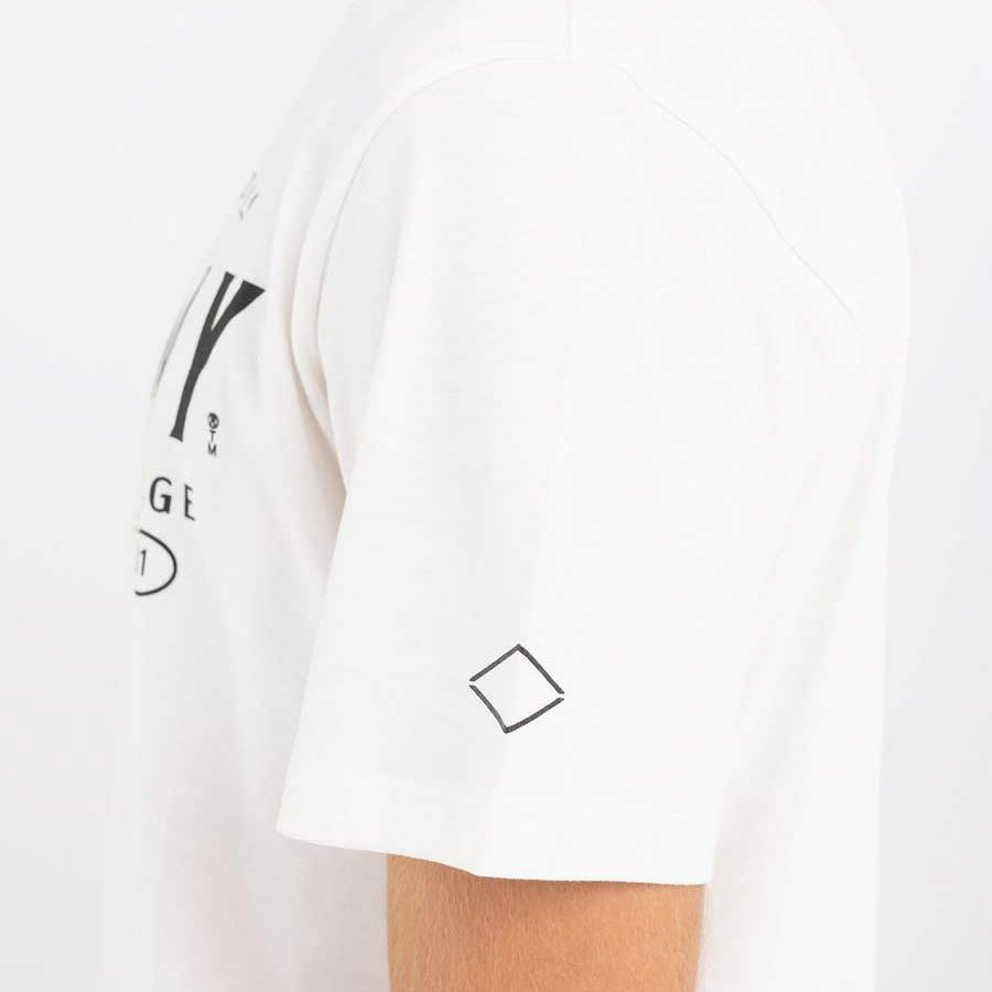 Replay｜カスタムガレージ プリント Ｔシャツ｜ホワイト｜モデル着用