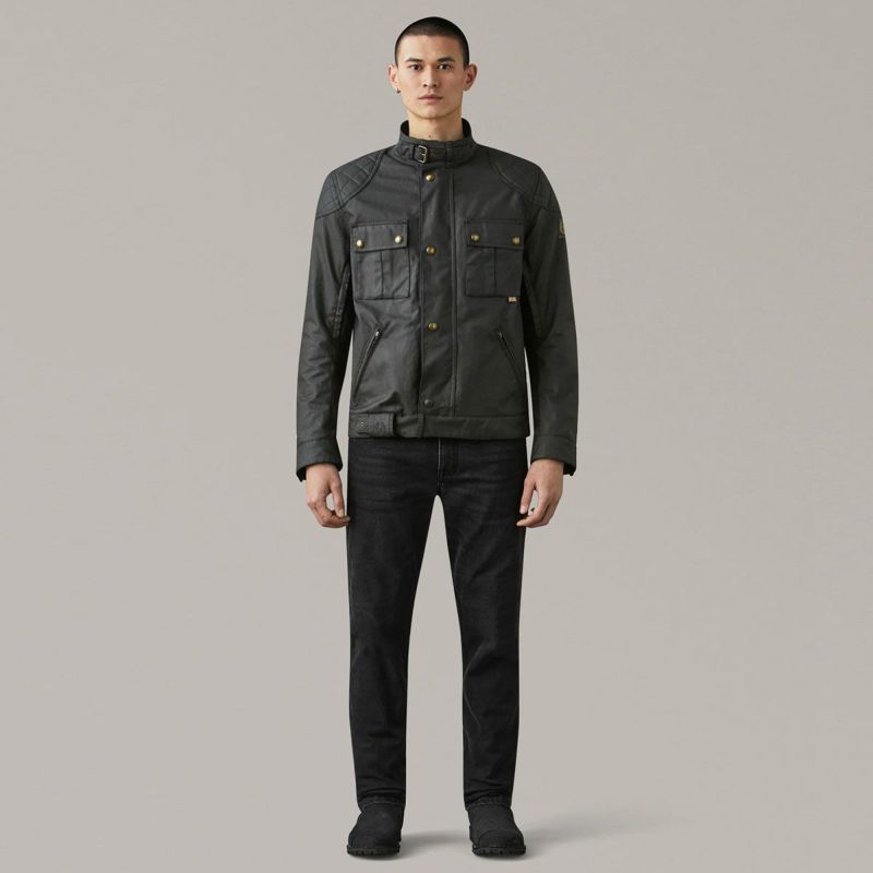 BELSTAFF｜ブルックランズ モーターサイクル ジャケット 2024｜ファブリック｜ブラック｜モデル着用