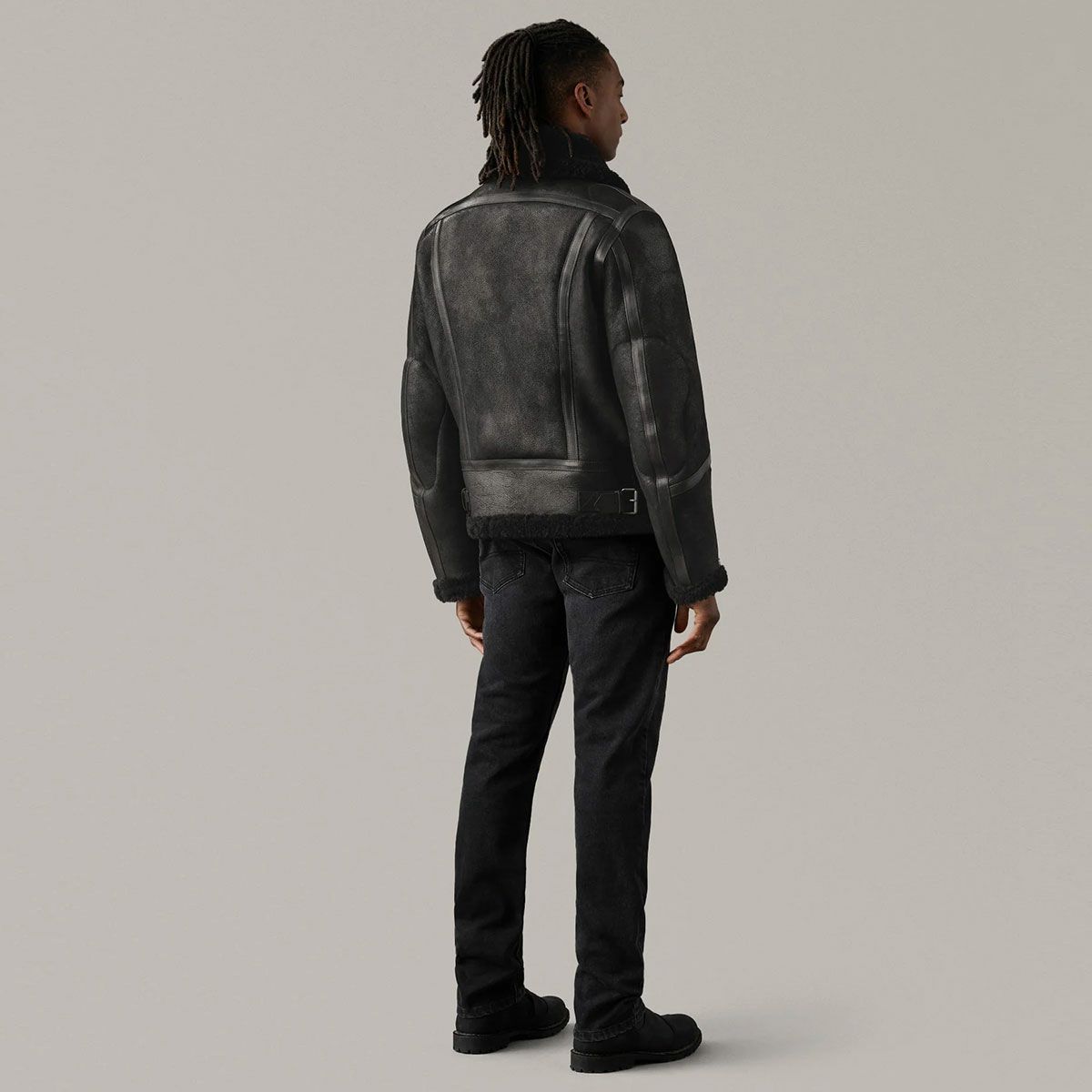 BELSTAFF｜センテナリー ヴァリアント ジャケット｜レザー｜ブラック｜モデル着用