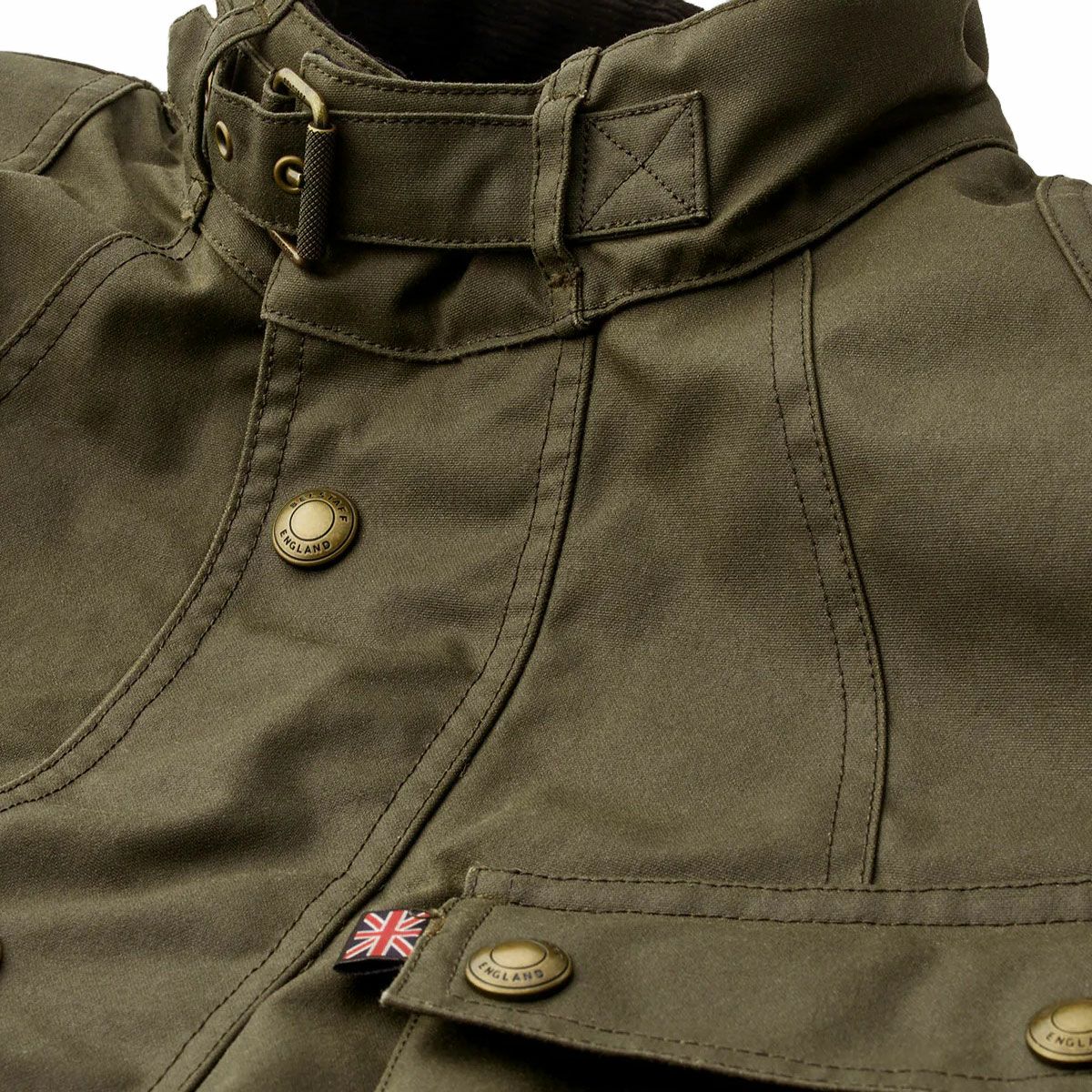 BELSTAFF｜クロスビー モーターサイクル ジャケット｜ファブリック｜フォレストグリーン