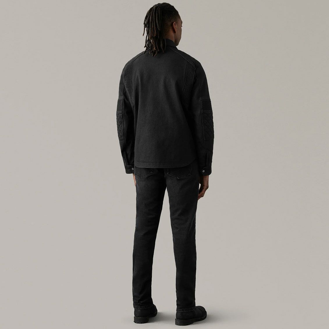 BELSTAFF｜アウトライダー オーバーシャツ｜ファブリック｜ブラック｜モデル着用