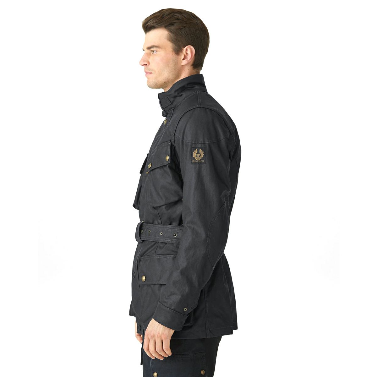 BELSTAFF｜トライアルマスター モーターサイクル ジャケット｜ファブリック｜ブラック｜モデル着用