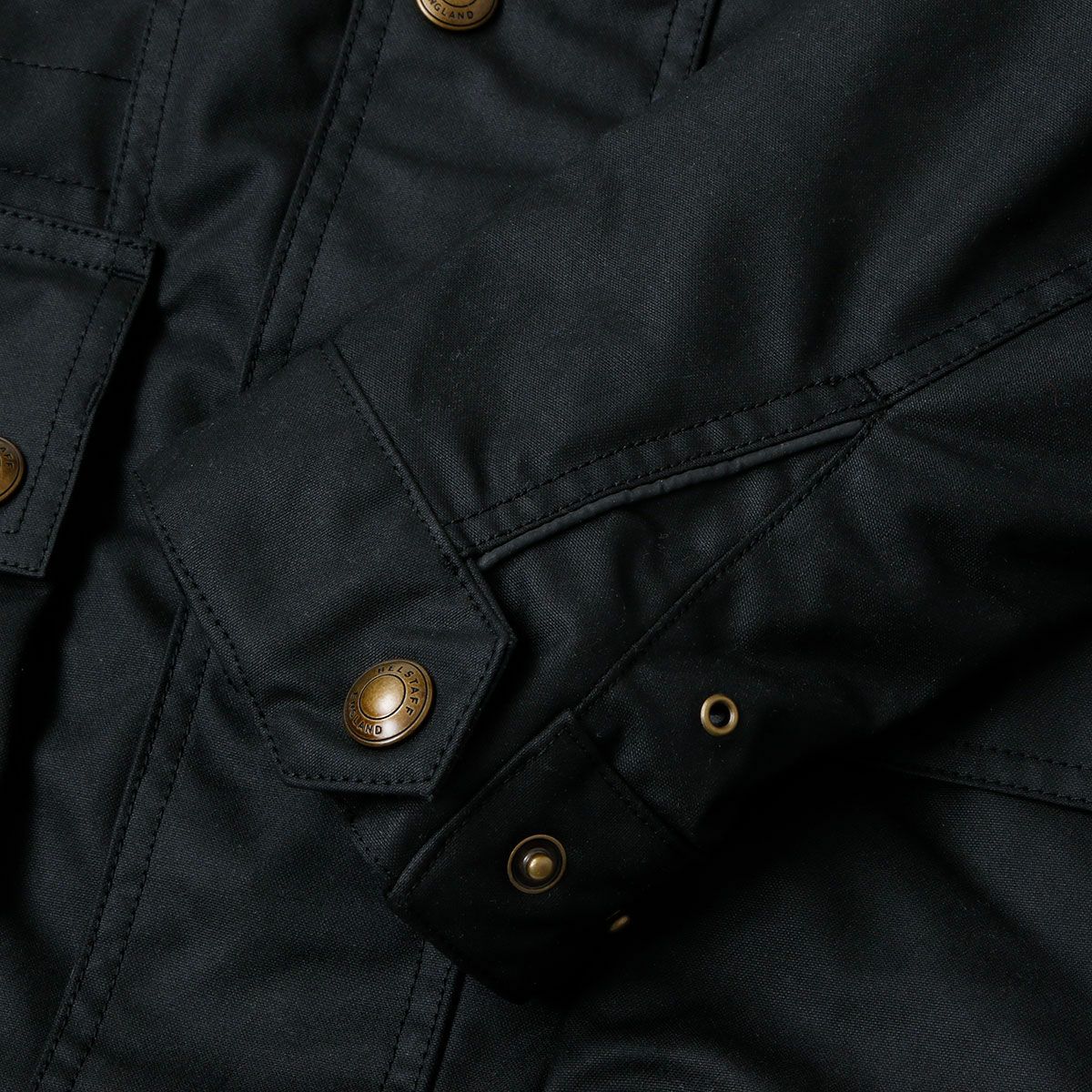 BELSTAFF｜ウェイマスター ワックスド コットン｜ファブリック｜ブラック
