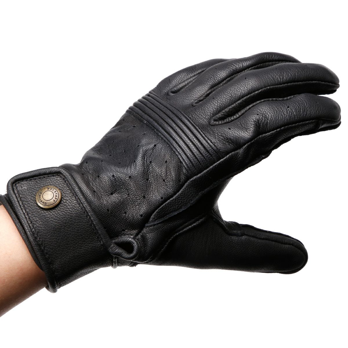 BELSTAFF｜モンゴメリー グローブ｜3シーズン｜ブラック｜モデル着用