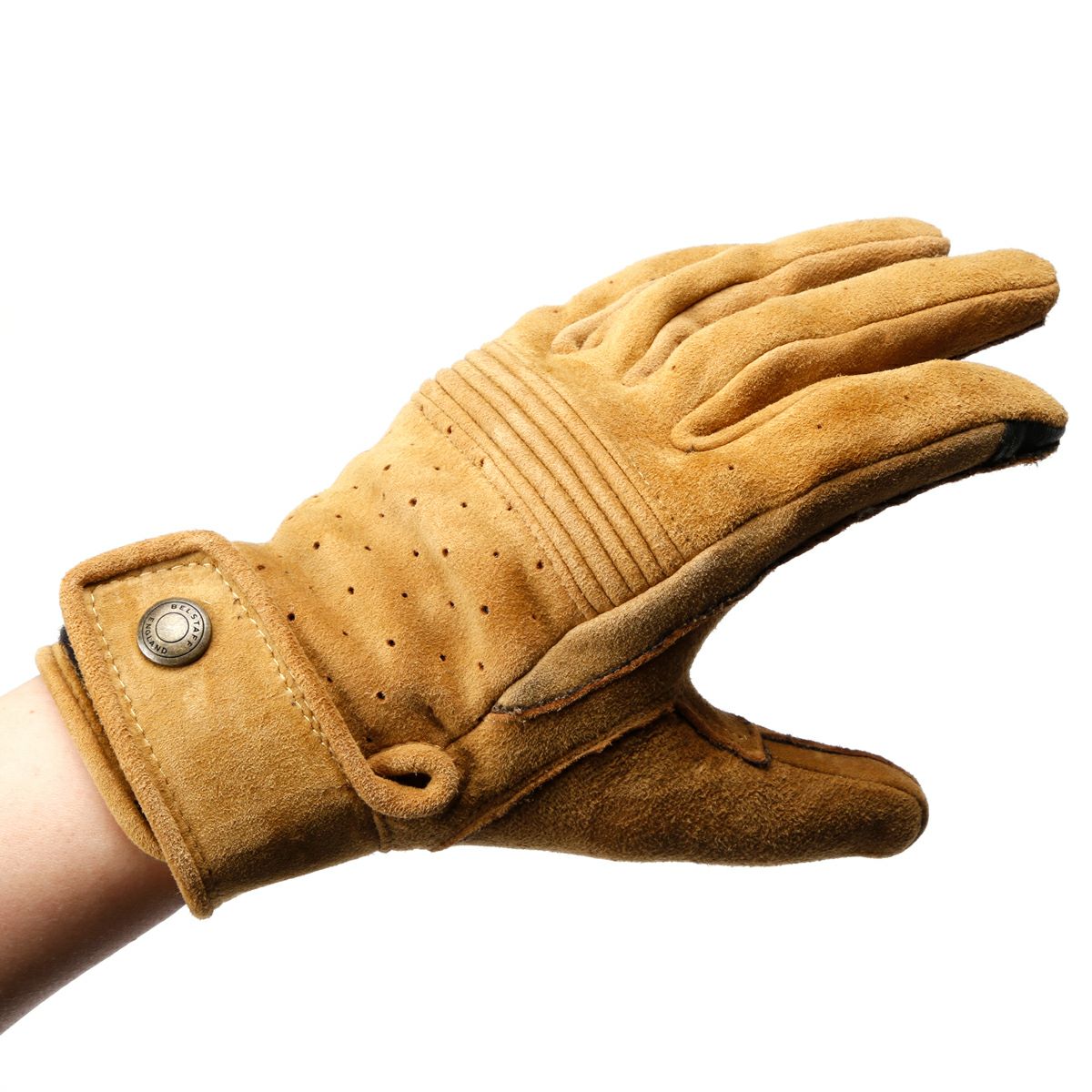 BELSTAFF｜モンゴメリー グローブ｜3シーズン｜サンド｜モデル着用