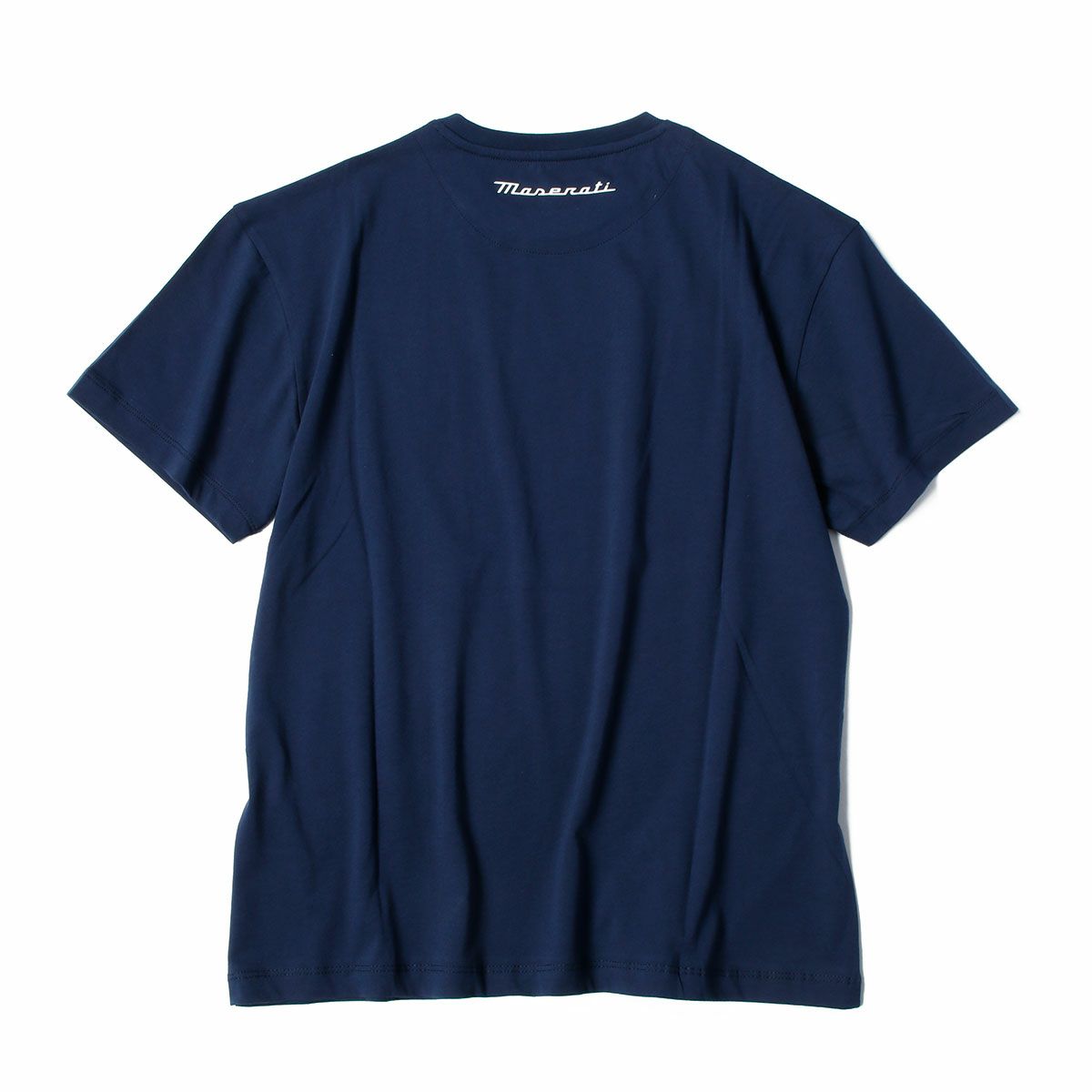 MASERATI｜マセラティ トライデント ロゴ パッチ Tシャツ｜ネイビー